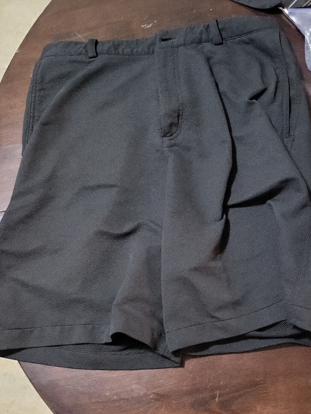 Nike Black Flat-Front Golf Shorts